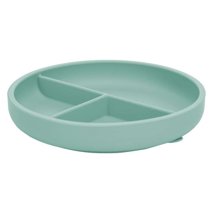 FREE ON Πιάτο Σιλικόνης Με Χωρίσματα Και Βεντούζα Green (6+μηνών)