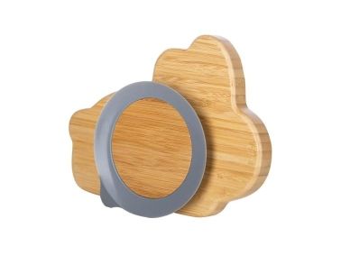 FREE ON Παιδικό Πιάτο Bamboo Με Χωρίσματα & Βεντούζα Bunny (6+ μηνών)