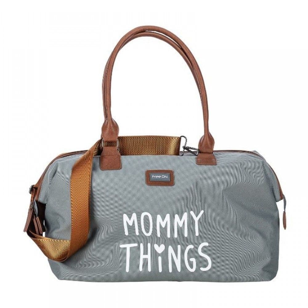FREE ON Τσάντα Μαμάς Ώμου Με Νεσεσέρ Mommy Bag Grey