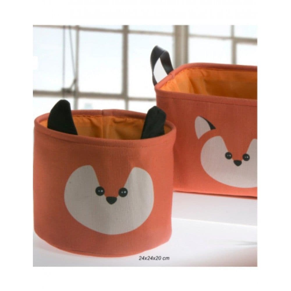 GAMBERRITOS Στρογγυλό Καλάθι Αποθήκευσης Παιχνιδιών Αλεπού