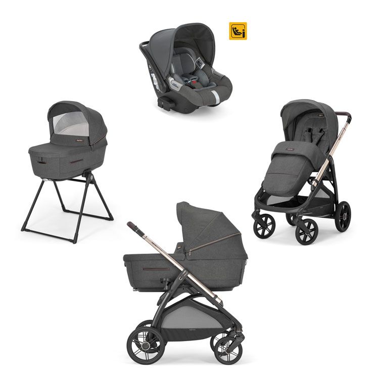 INGLESINA Καρότσι 3 Σε 1 Aptica System Quattro Darwin Infant Velvet Grey-Palladio Black