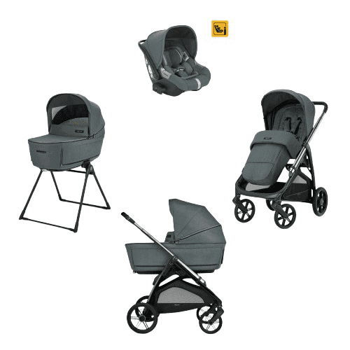 INGLESINA Καρότσι 3 Σε 1 Aptica System Quattro Darwin Infant Emerald Green-Palladio Black