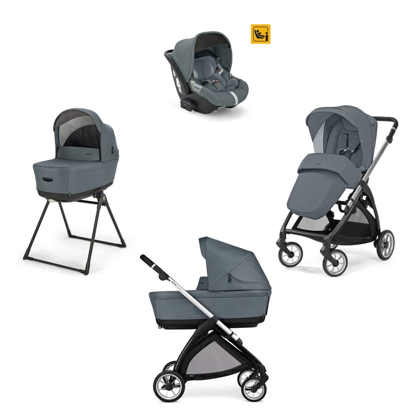 INGLESINA Καρότσι 3 Σε 1 Electa Quattro Darwin Infant Union Grey-Silver Black