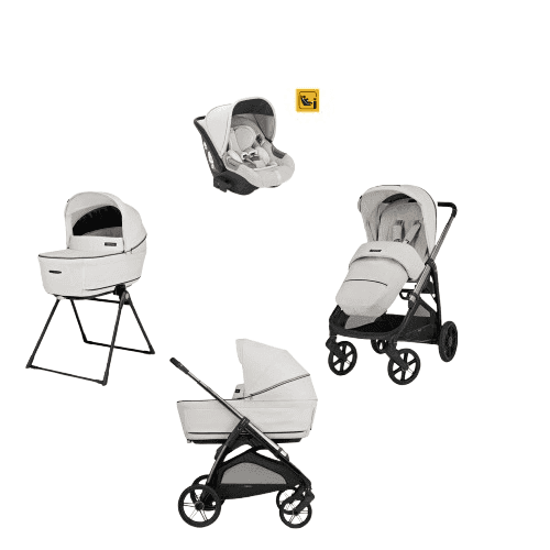 INGLESINA Καρότσι 3 Σε 1 Aptica System Quattro Darwin Infant Opal Ivory-Litio Black