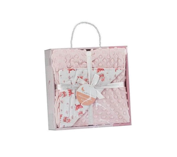 INTERBABY Βελουτέ Κουβέρτα Αγκαλιάς Paracaidista Pink