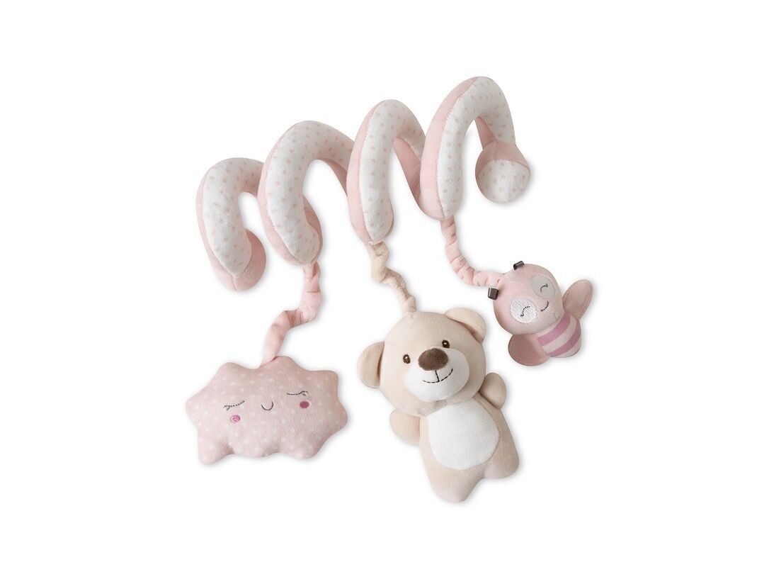 INTERBABY Βρεφικό Παιχνίδι Οριζόντιο Σπιράλ Bear Pink