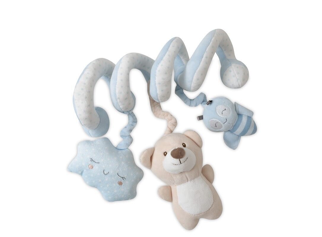 INTERBABY Βρεφικό Παιχνίδι Οριζόντιο Σπιράλ Bear Blue