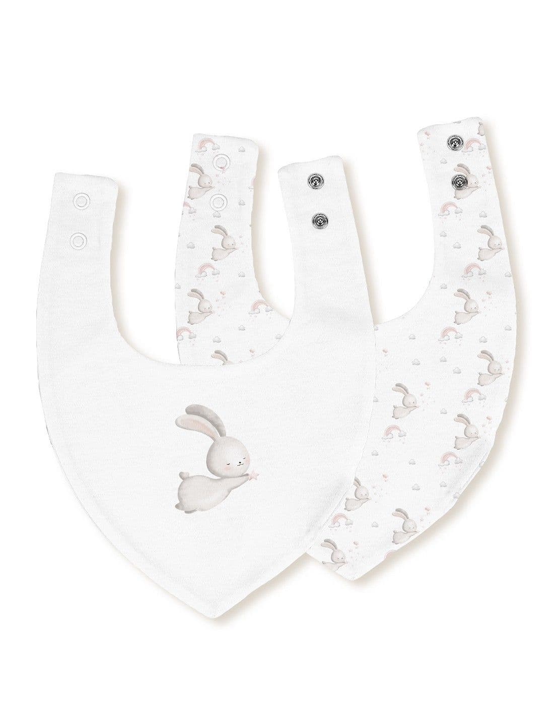 INTERBABY Σετ Βρεφικές Αδιάβροχες Σαλιάρες Μπαντάνα Bamboo Estrella Rosa (0+ μηνών)