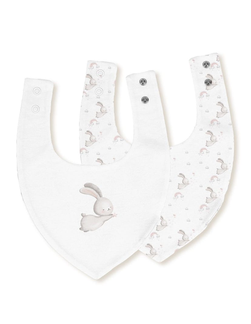 INTERBABY Σετ Βρεφικές Αδιάβροχες Σαλιάρες Μπαντάνα Bamboo Estrella Rosa (0+ μηνών)