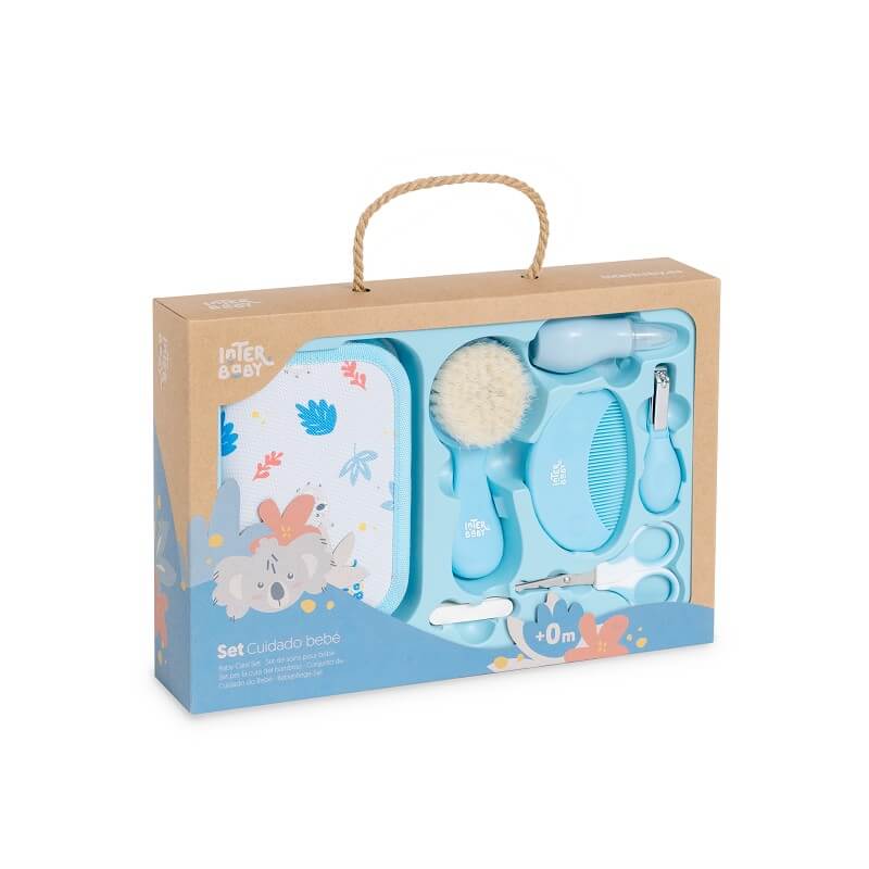 INTERBABY Βρεφικό Σετ Περιποίησης Μπάνιου Με Θήκη Blue Koala (0+ μηνών)