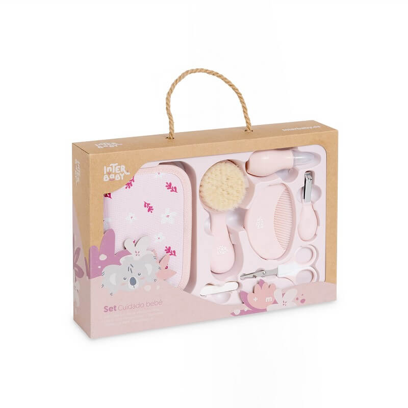 INTERBABY Βρεφικό Σετ Περιποίησης Μπάνιου Με Θήκη Pink Koala (0+ μηνών)