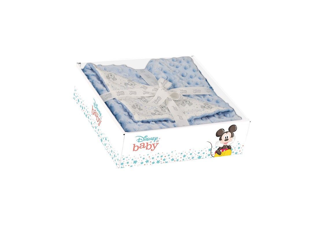 INTERBABY Βελουτέ Κουβέρτα Αγκαλιάς Disney Blue