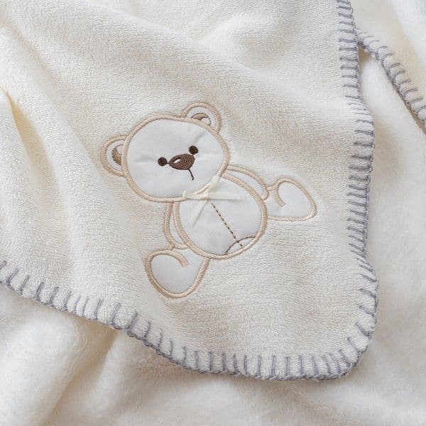 INTERBABY Fleece Κουβέρτα Αγκαλιάς Bear Beige (80×110cm)