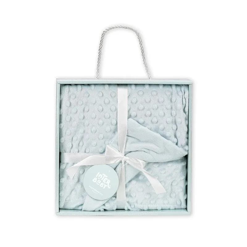 INTERBABY Βελουτέ Κουβέρτα Αγκαλιάς Coral Fleece Verde