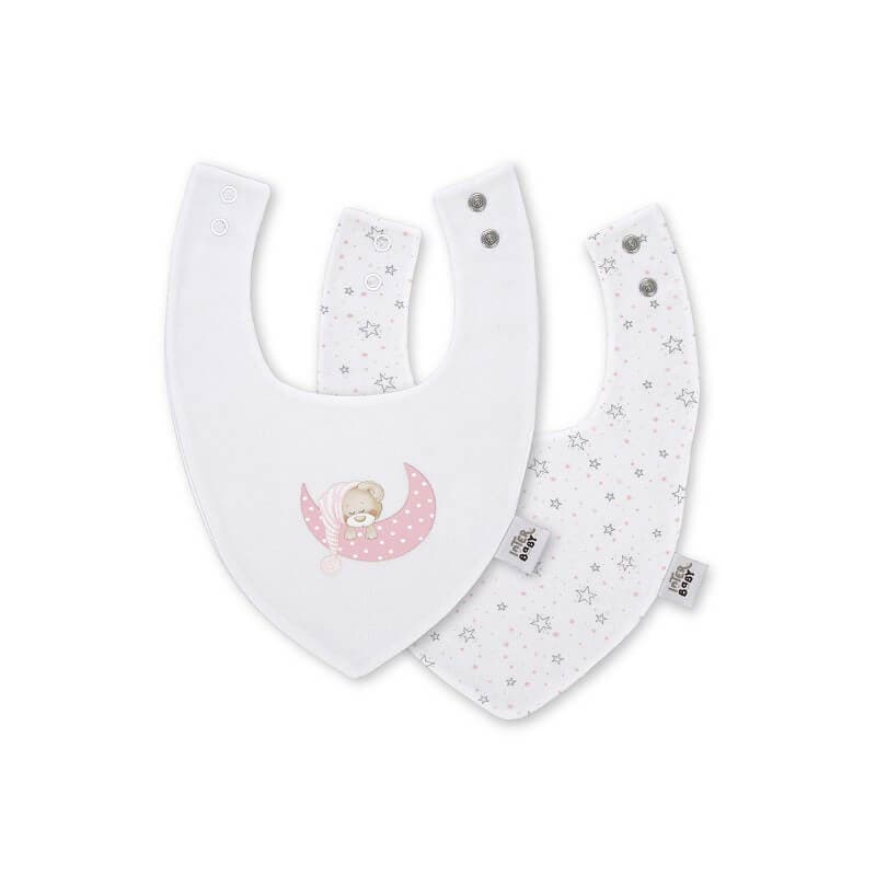 INTERBABY Σετ Βρεφικές Αδιάβροχες Σαλιάρες Μπαντάνα Bamboo Sleep Pink (0+ μηνών)