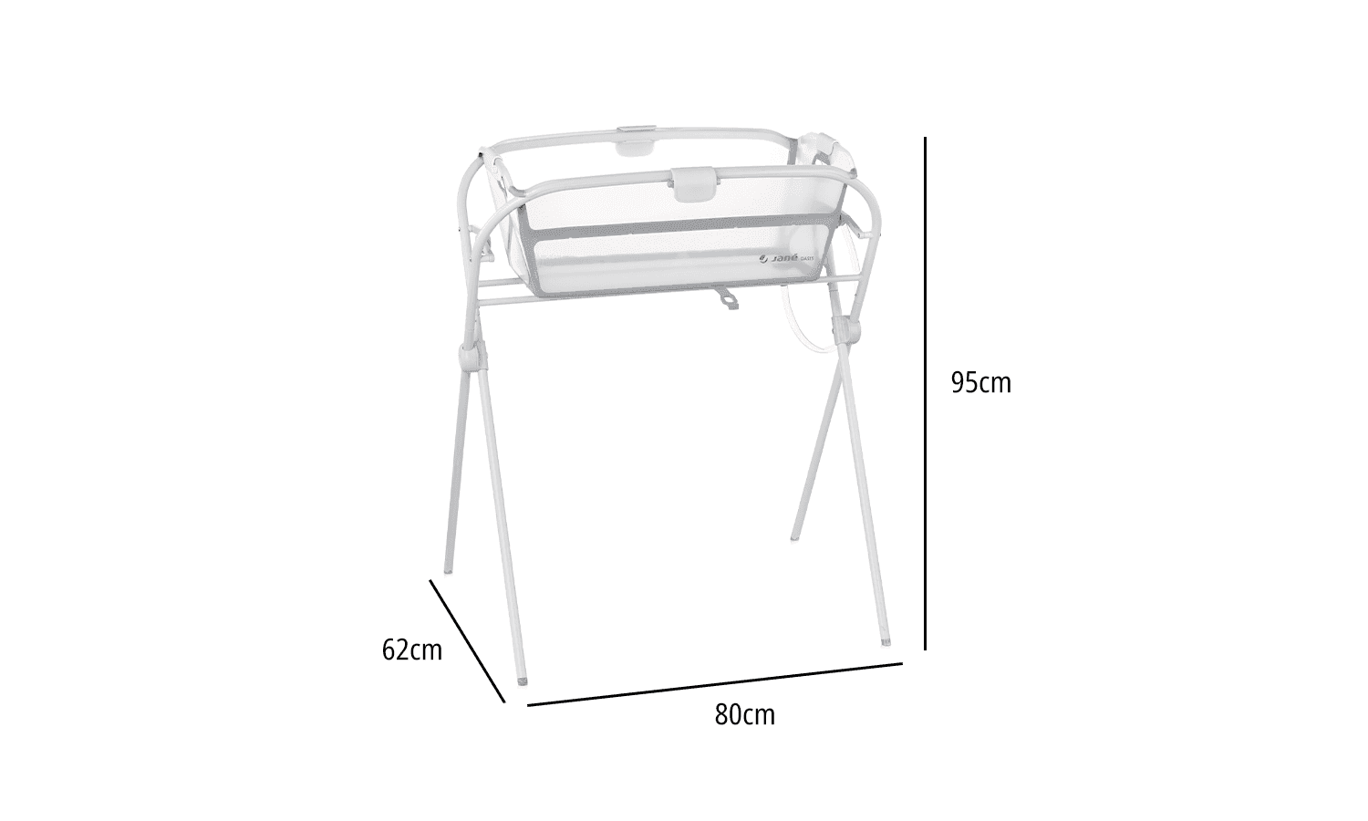 JANE Πτυσσόμενη Μεταλλική Βάση Για Μπανιέρα Μωρού Oasis