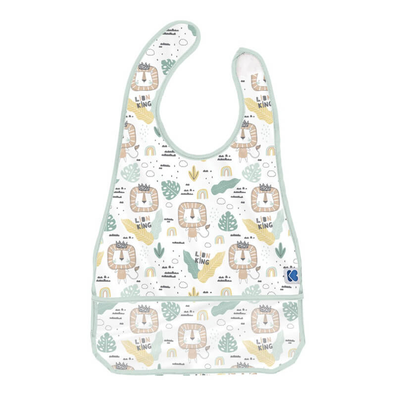 KIKKA BOO Βρεφική Αδιάβροχη Σαλιάρα Με Τσέπη Savanna Pattern Mint (4+ μηνών)