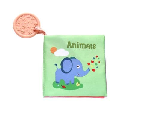 KIKKA BOO Εκπαιδευτικό Υφασμάτινο Βιβλίο Με Μασητικό Animals (3+ μηνών)