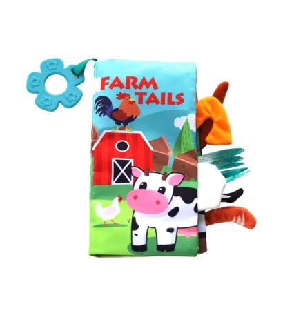 KIKKA BOO Εκπαιδευτικό Υφασμάτινο Βιβλίο Με Μασητικό Farm Tails (3+ μηνών)