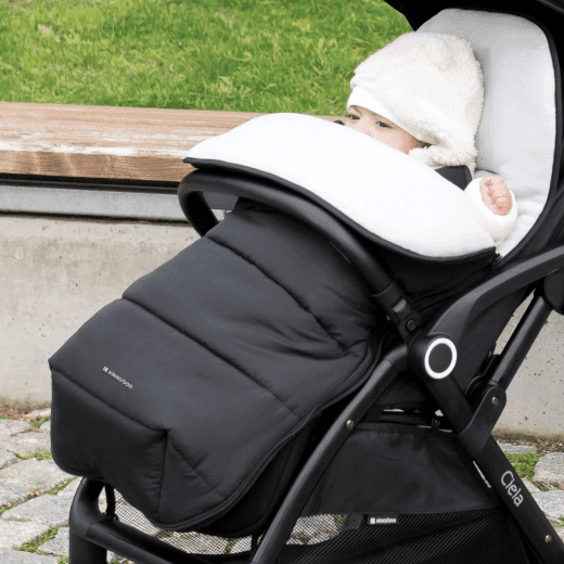 KIKKA BOO Ποδόσακος Καροτσιού Universal Classic Black