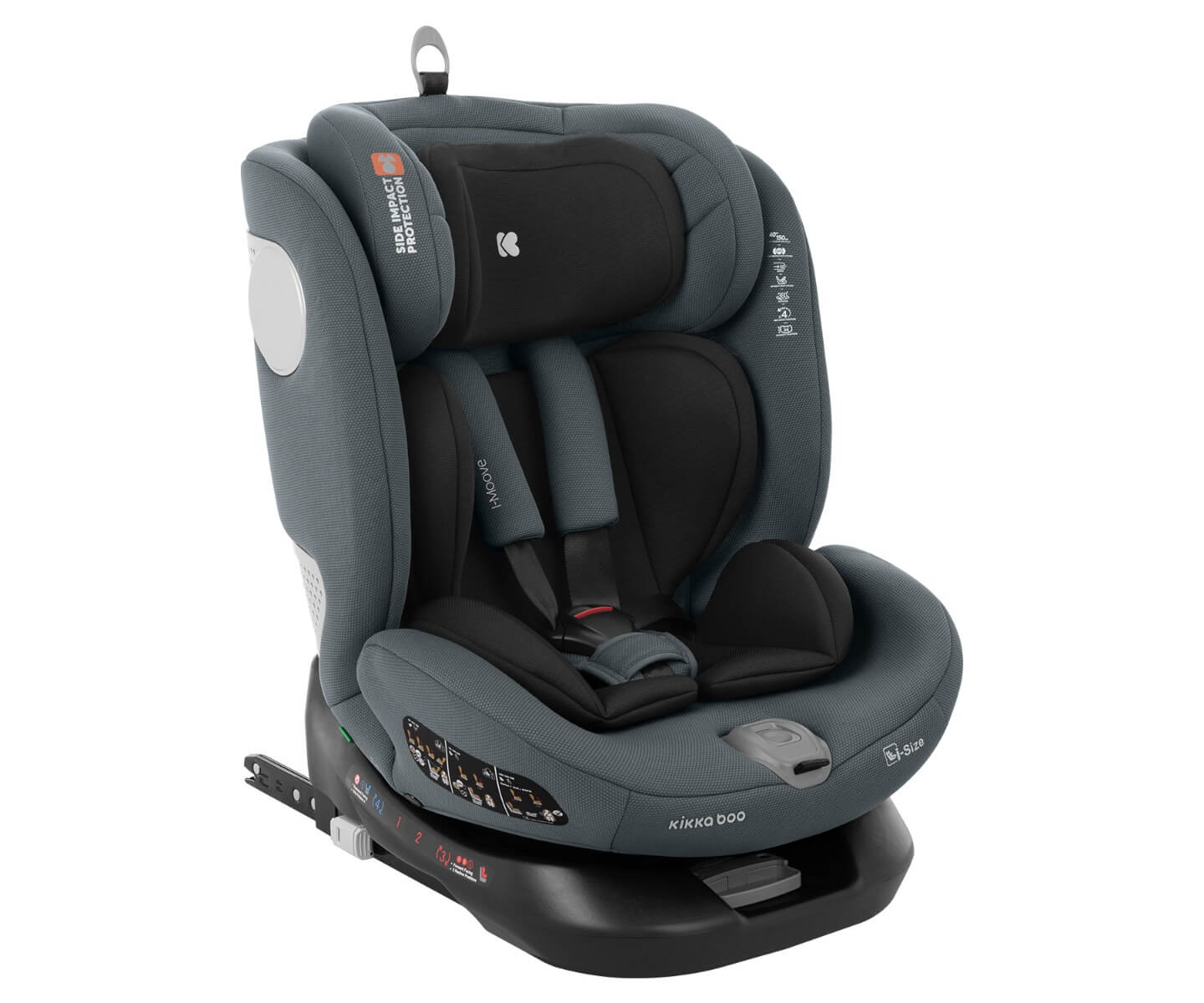 KIKKA BOO Κάθισμα Αυτοκινήτου Isofix i-Size i-Moove Dark Grey (40-150cm)