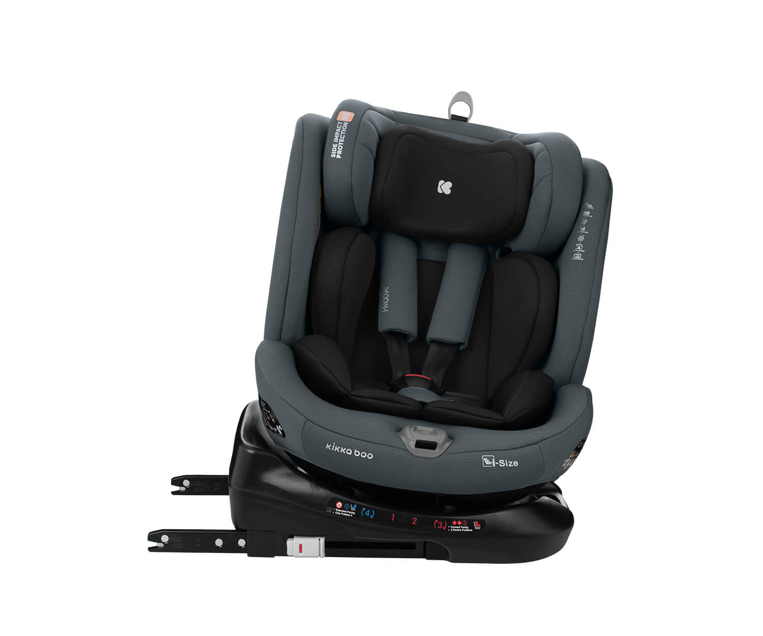 KIKKA BOO Κάθισμα Αυτοκινήτου Isofix i-Size i-Moove Dark Grey (40-150cm)