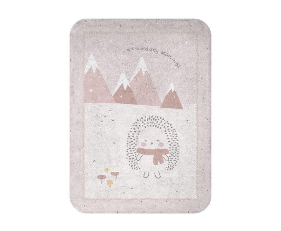 KIKKA BOO Βελουτέ Κουβέρτα Κούνιας Hedge-hugs (110×140cm)