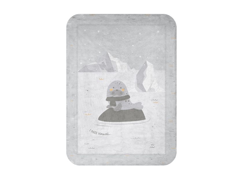 KIKKA BOO Βελουτέ Κουβέρτα Κούνιας Seally Me (110×140cm)