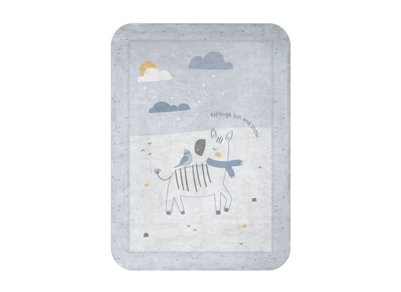 KIKKA BOO Βελουτέ Κουβέρτα Αγκαλιάς Stripy Friends (80×110cm)