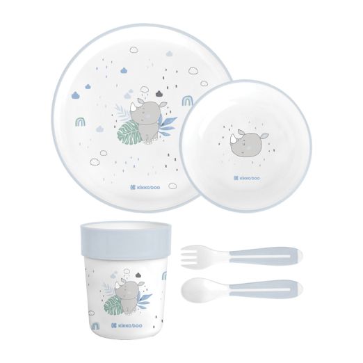 KIKKA BOO Σετ Φαγητού PP Savanna Blue (6+ μηνών)