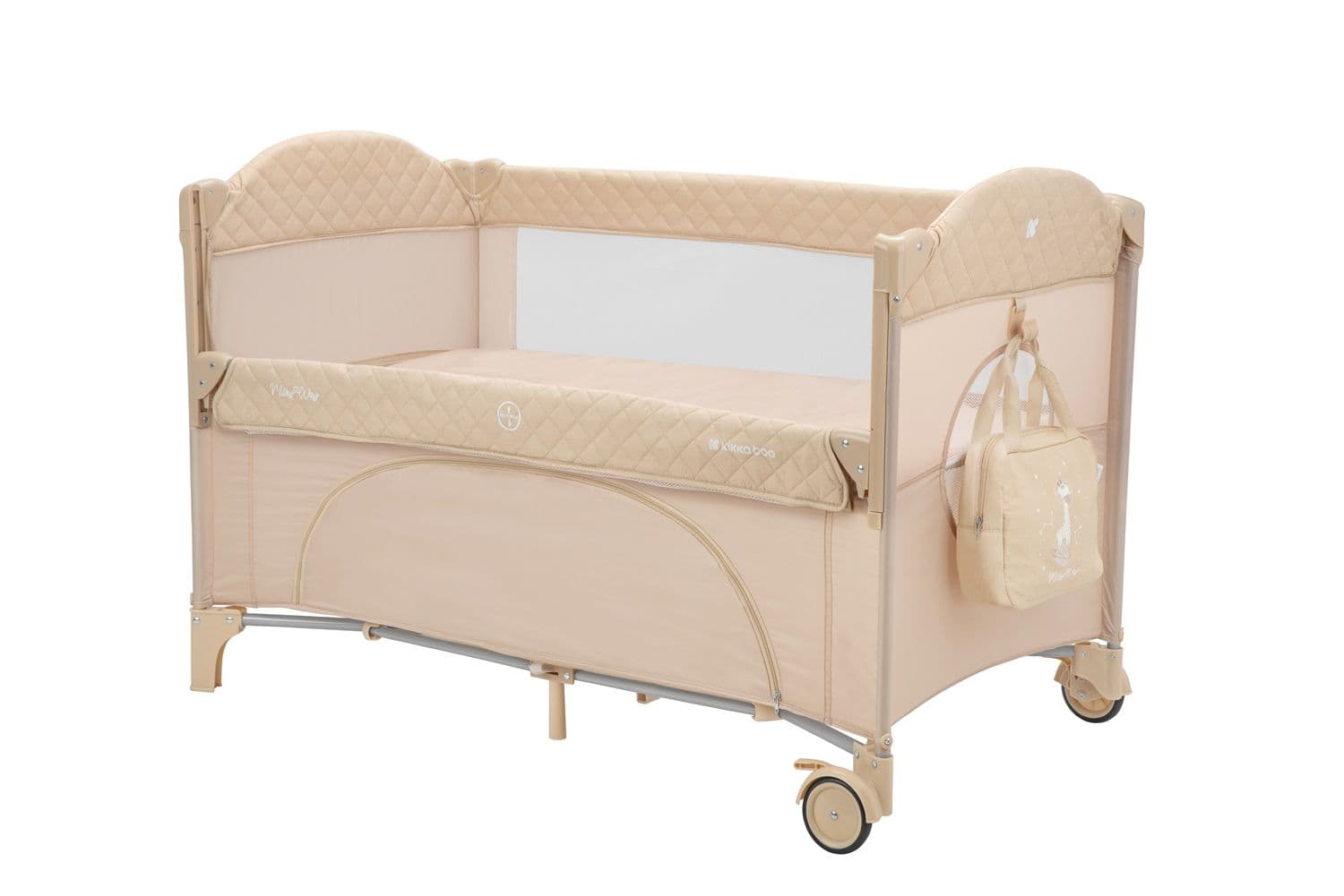 KIKKA BOO Παρκοκρέβατο 2 Επιπέδων Milky Way Beige 2023