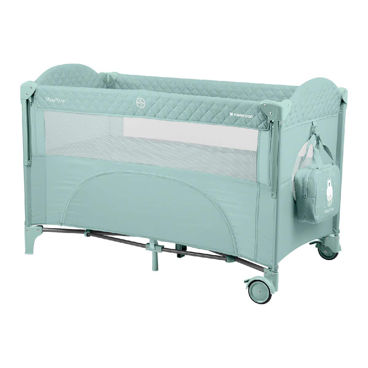 KIKKA BOO Παρκοκρέβατο 2 Επιπέδων Milky Way Mint 2023