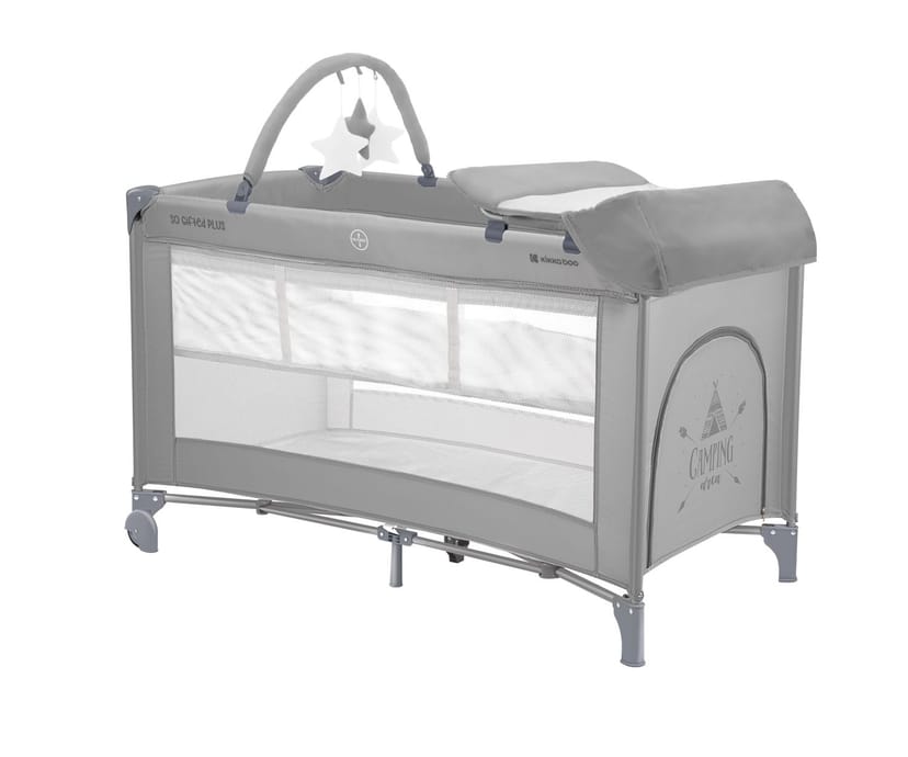 KIKKA BOO Παρκοκρέβατο 2 Επιπέδων Mε Αλλαξιέρα So Gifted Plus Grey