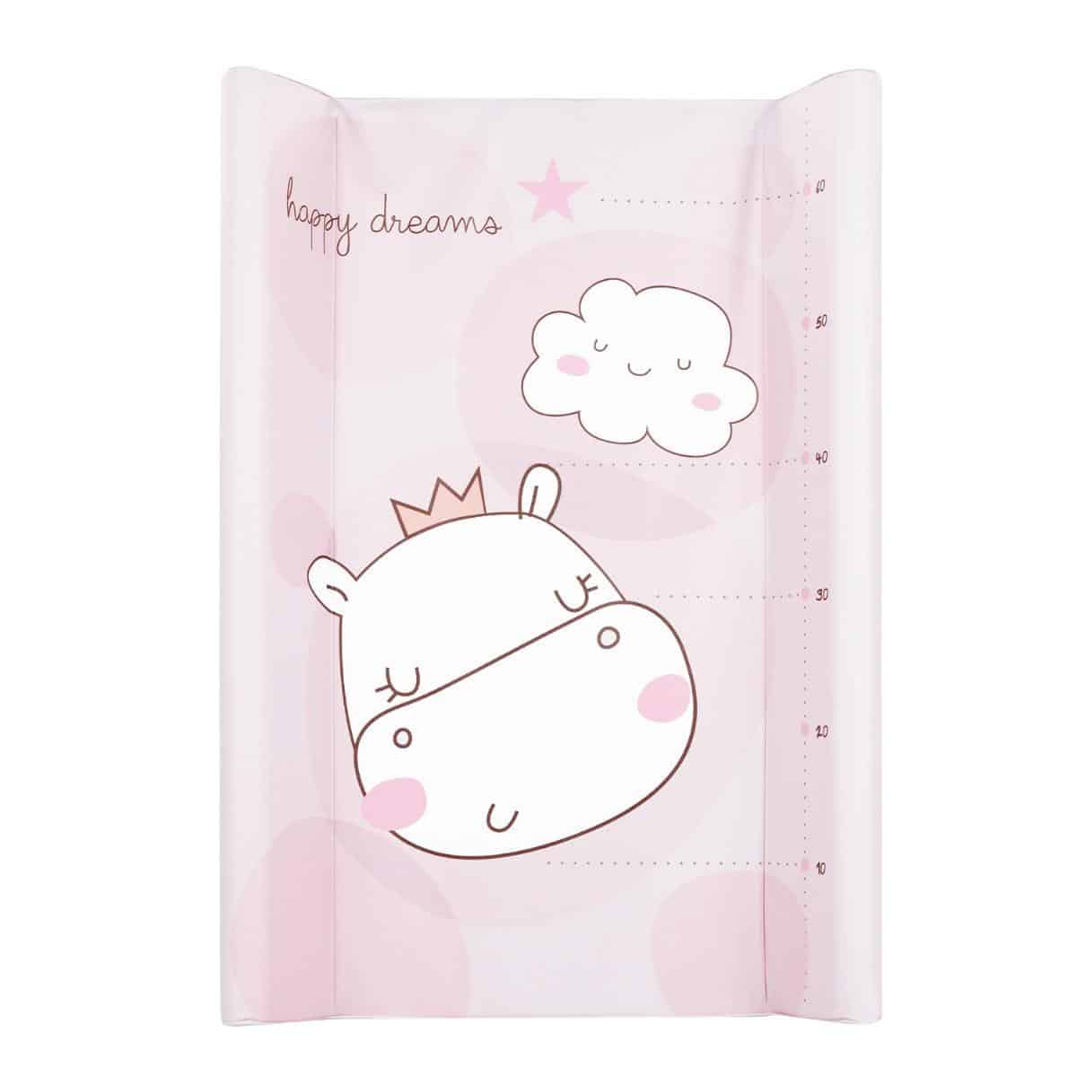 KIKKA BOO Αλλαξιέρα Μωρού Soft PVC Hippo Dreams Pink (70x50cm)