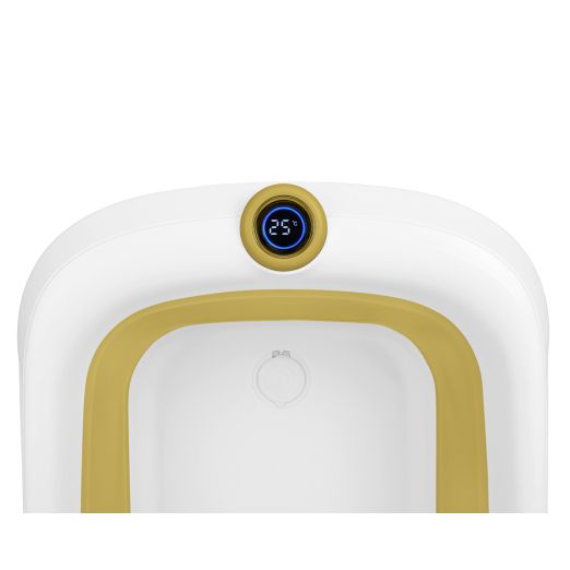 KIKKA BOO Πτυσσόμενη Μπανιέρα Μωρού Με Θερμόμετρο Rio Yellow