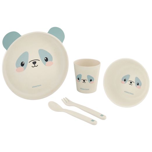 KIKKA BOO Σετ Φαγητού Bamboo Panda Blue (6+ μηνών)