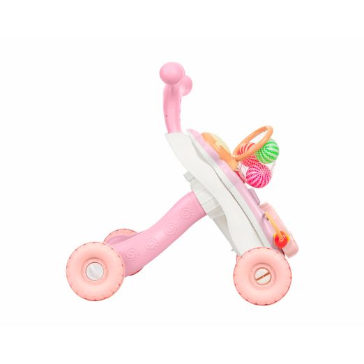 KIKKA BOO Στράτα Περπατούρα Με Τραπεζάκι Δραστηριοτήτων Play & Grow 3in1 Pink (12+ μηνών)