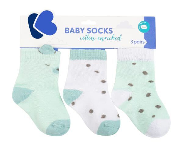 KIKKA BOO Βρεφικά Καλτσάκια 3D Ears Bear With Me Mint (0-6 μηνών)(3 Ζευγάρια)