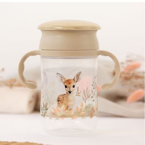 KIOKIDS Εκπαιδευτικό Ποτηράκι 360° Little Deer 330ml (6+ μηνών)
