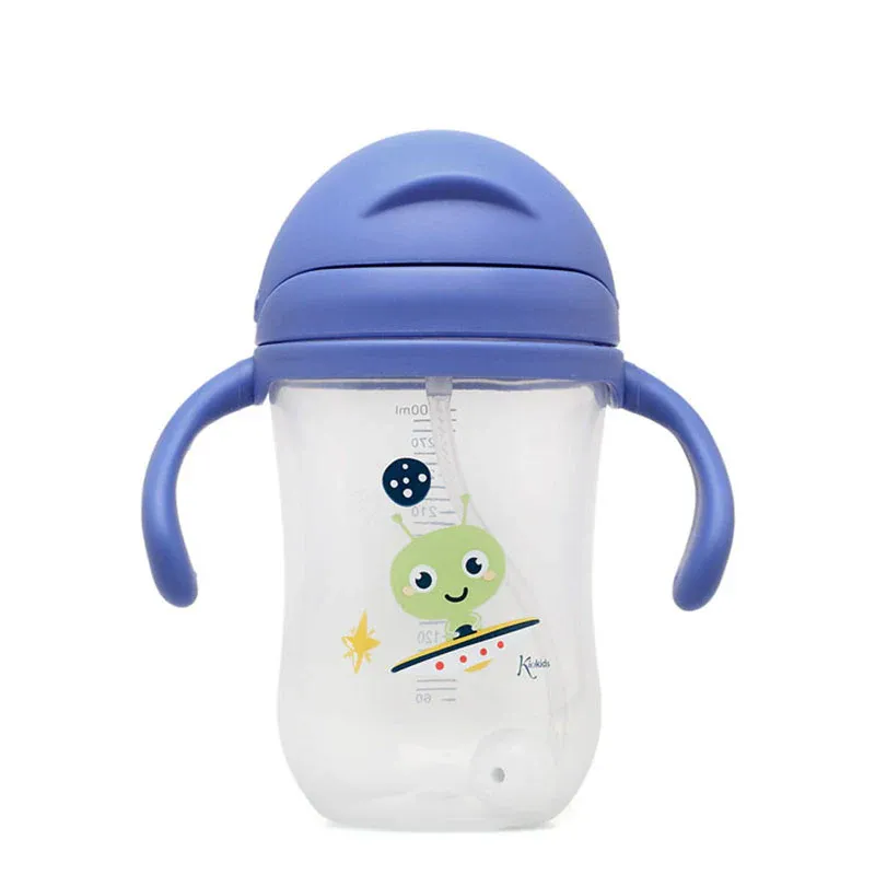 KIOKIDS Εκπαιδευτικό Ποτηράκι Με Καλαμάκι & Βαρίδι Space 300ml (6+ μηνών)