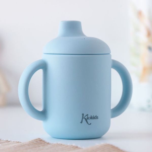 KIOKIDS Ποτήρι Σιλικόνης Με Στόμιο Blue 120ml (4+ μηνών)