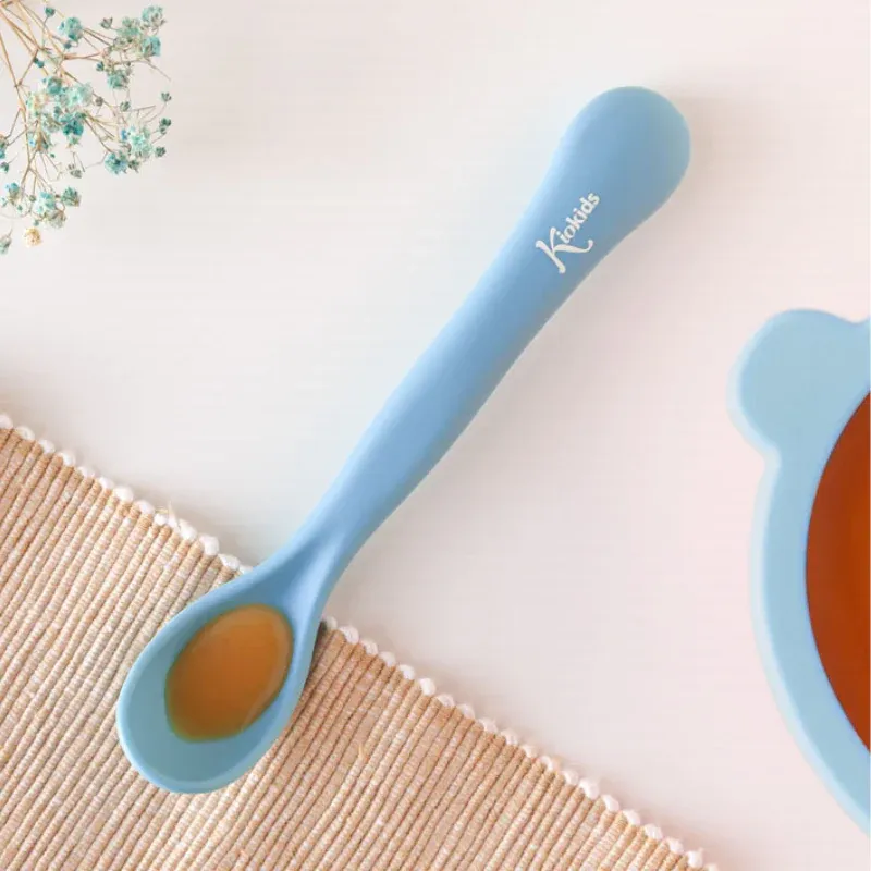 KIOKIDS Εκπαιδευτικό Κουταλάκι Για Μωρά Blue (6+ μηνών)