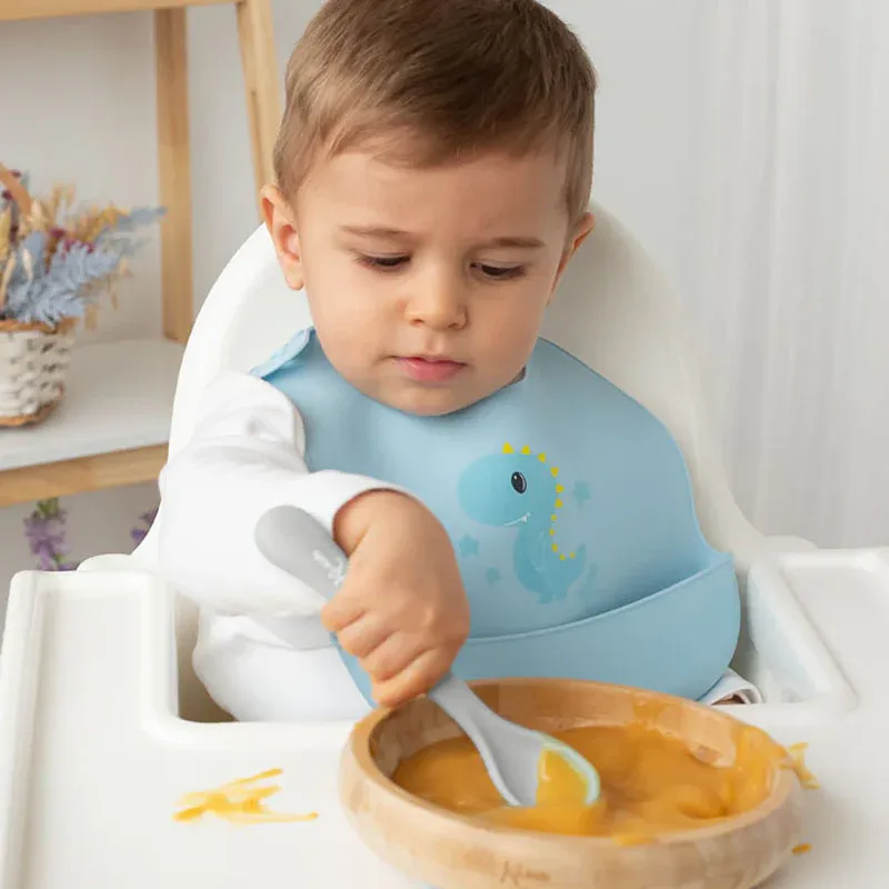 KIOKIDS Εκπαιδευτικό Κουταλάκι Για Μωρά Grey (6+ μηνών)