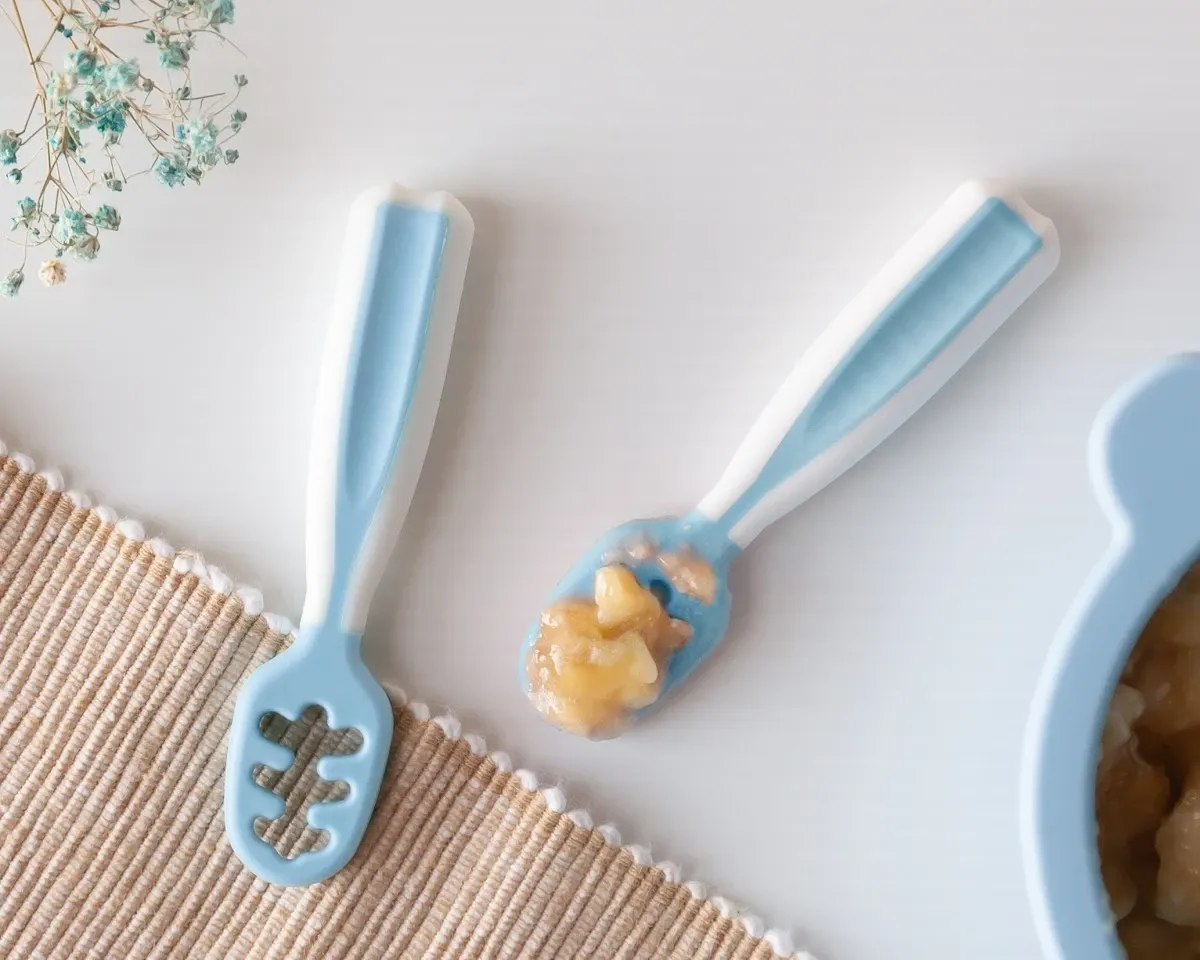 KIOKIDS Κουταλάκια Αυτοσίτισης Για Μωρά Σιέλ (6+ μηνών)