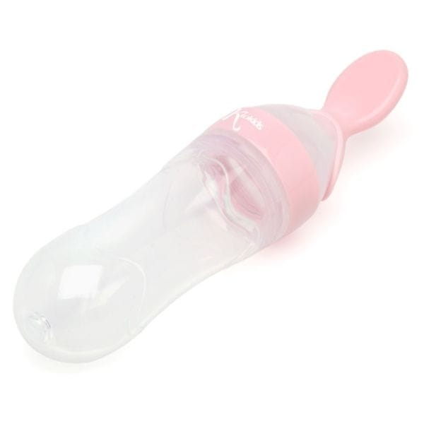KIOKIDS Μπιμπερό Τροφοδότης Σιλικόνης Pink (4+ μηνών)