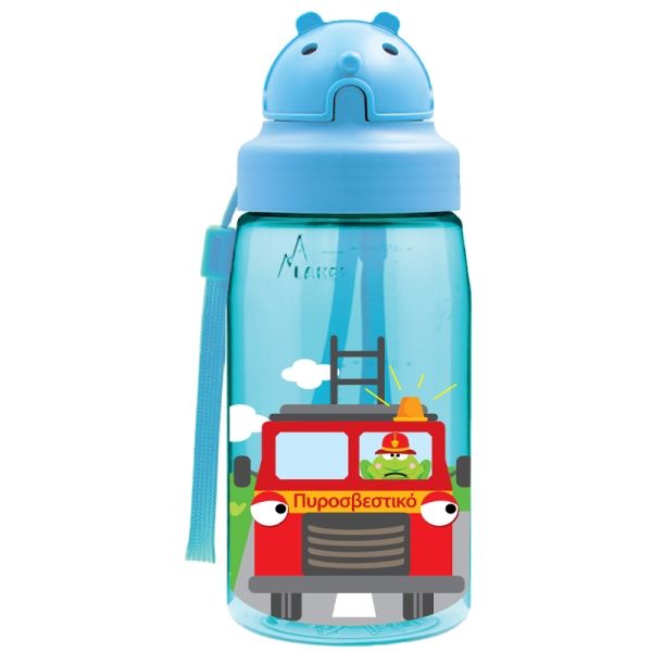 LAKEN Παιδικό Παγούρι Με Καλαμάκι Oby Οχήματα 450ml (12+ μηνών)