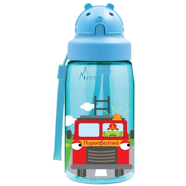 LAKEN Παιδικό Παγούρι Με Καλαμάκι Oby Οχήματα 450ml (12+ μηνών)