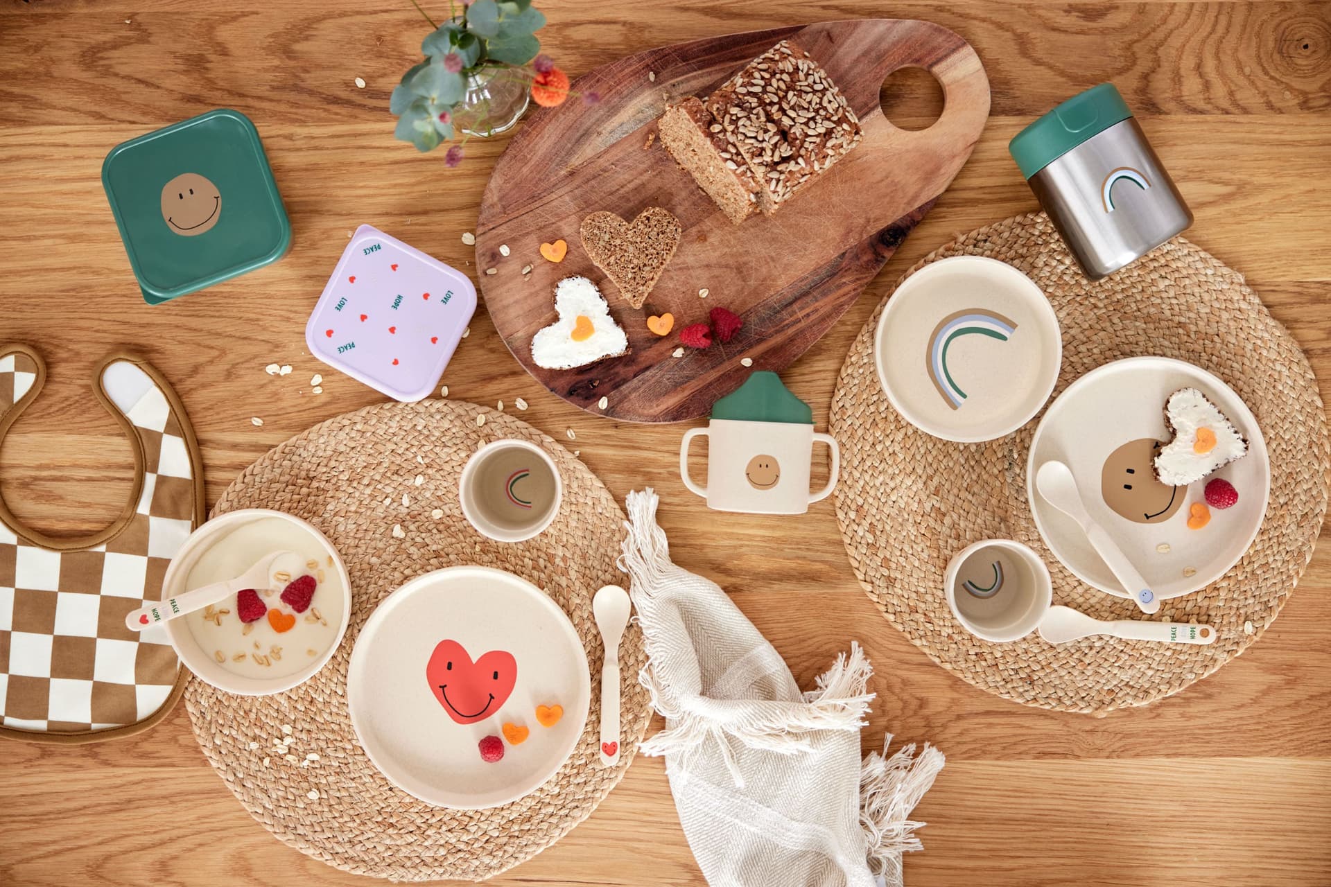 LAESSIG Μπωλ Φαγητού Για Μωρά Happy Rascals Heart (12+ μηνών)