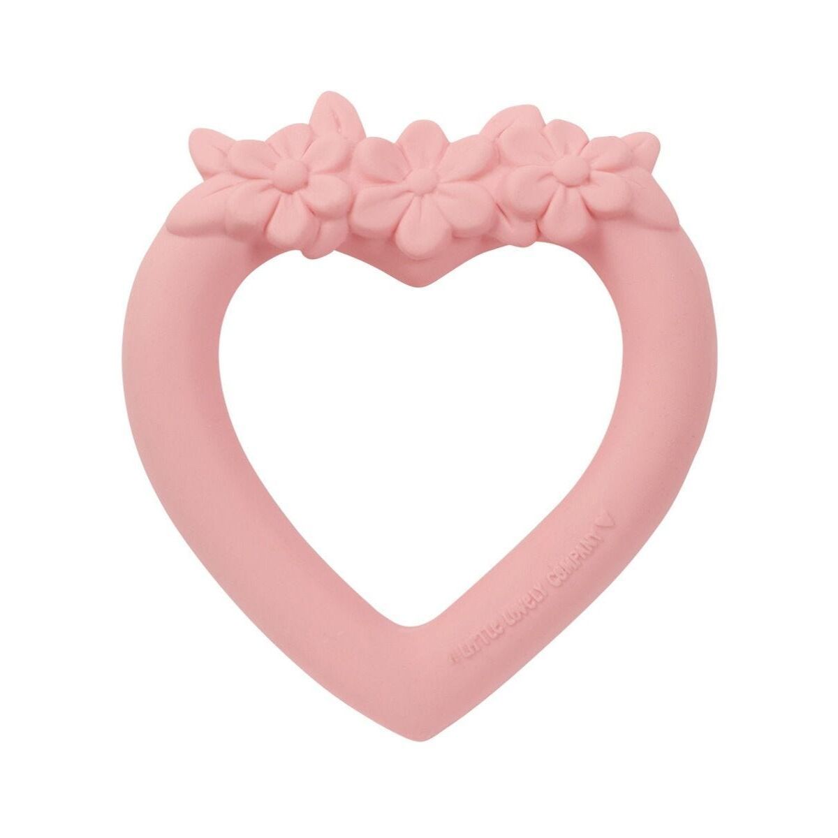 LITTLE LOVELY COMPANY Μασητικός Δαχτύλιος Οδοντοφυΐας Latex Sweet Heart (0+ μηνών)