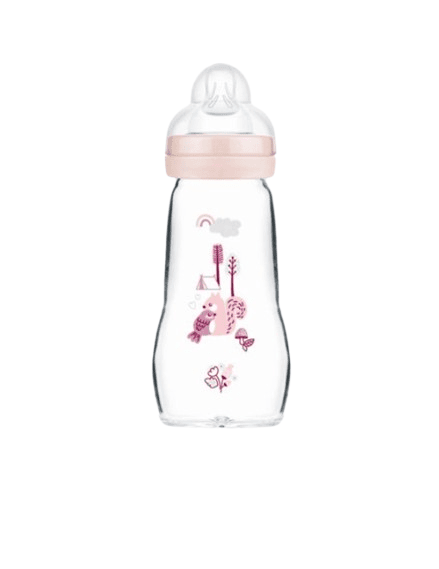 MAM Γυάλινο Μπιμπερό Feel Good Girl 260ml (2+ μηνών)